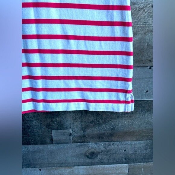 L.L. Bean Womens XS White & Pink Striped Cotton Dress W/ Button Detail - Picture 5 of 5